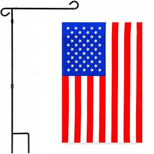 G128 Combo Pack: Garden Flag Stand Black 36x16 Inch & Garden Flag USA America Flag 12x18 Inch - Etsy