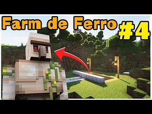 Como fazer FARM DE FERRO SIMPLES para iniciantes! EP4 UpCraft - SERIE SURVIVAL MINECRAFT