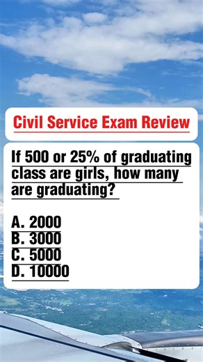3.2K views · 75 reactions | Civil Service Exam Review #mathwithprincess #math #mathviral #CSEReview #mathematics #mathskills #mathchallenge #mathisfun #reels #reelsfb #reelsvideo #fypageシ #fypシ #fypシ゚viralシ #fypシ゚viralシfypシ゚ | Math with Princess | Facebook