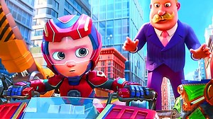 The Paw Patrol get chased by a giant Humdinger | Boxoffice Movie Scenes