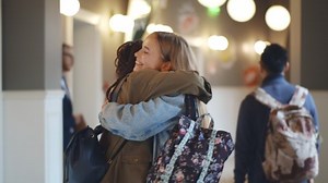 Two Diverse Female College Classmates Meeting Stock Footage Video (100% Royalty-free) 1060691809 | Shutterstock