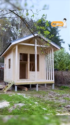 House Built in Just 7 Days Full Construction Process Revealed 🇨🇦 #woodworking #cabin #asmr #tinyhome #cabinlife #bushcraft | Andrea Denver