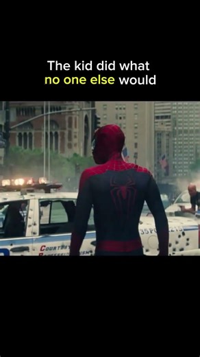 Kid standing up to Rhino - Spider man #movie #action #spiderman