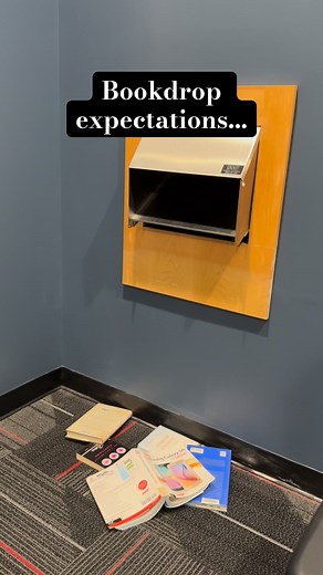 We promise, your books don’t hit the floor! Our bookdrop gives them a gentle landing, and our staff are emptying them throughout the day to avoid a pileup. 📚😁 #GrimsbyLibrary #library #bookstagram #booktok #reading | Grimsby Public Library