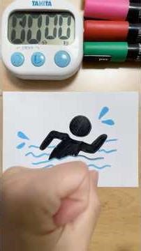 🏊 Swimming Pictogram | Relaxing Drawing ASMR