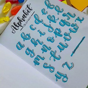 Lettering Abecedario Con Sombra