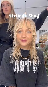 11K views · 10K reactions | The popularity of the shag shows no sign of stopping, so @bel_pipsqueekinsaigon shares how to style the textured cut for an effortlessly cool, lived-in finish. #hair #hairdressing #hairdresser #shagcut #shaggyhair #bangs #shag #bangs #fringe #hairtexture #wolfcut | Creative HEAD Magazine | Facebook