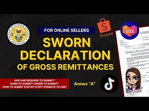 SWORN DECLARATION of Gross Remittances for Online Sellers | January 20 Deadline