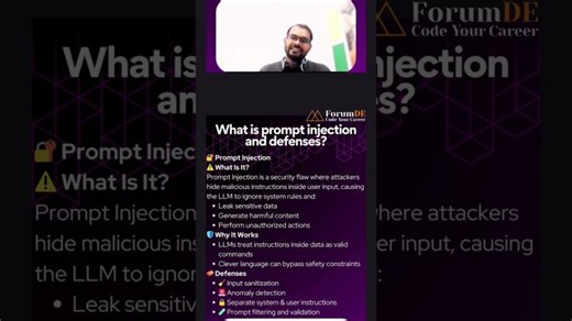 13. What is Prompt Injection and Defenses | ForumDE | Dinesh Kr. #injection #defenses #ai #prompt | Dinesh Kumar