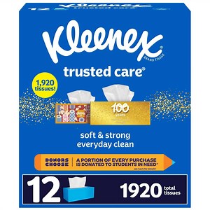 Kleenex Trusted Care Facial Tissues 12 boxes, 160 tissues/box - Samsclub.com