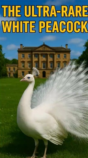 The Ultra-Rare White Peacock — A Stunning Bird Only 1 in 10,000 Exists!