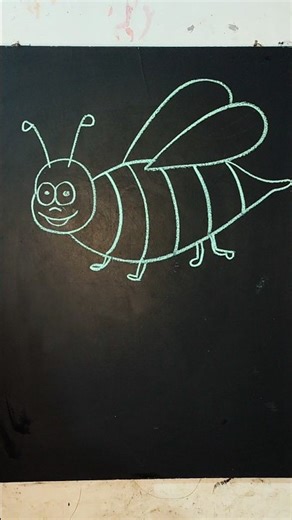 Draw a Bee in 10 Seconds! ⏱️🐝 #shorts #art #drawing