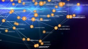 Bitcoin Mining Slow Moving Connected Bitcoin Stock Motion Graphics SBV-324031329 - Storyblocks