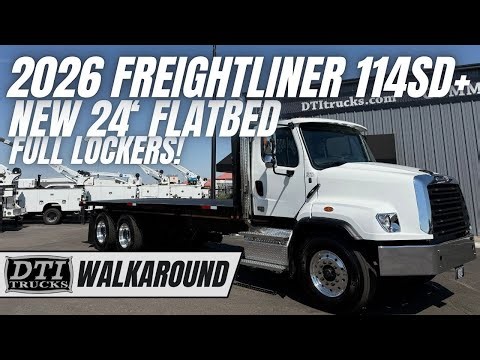 2026 Freightliner 114SD PLUS With NEW 24' x 102" Flatbed!