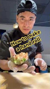 How to make a hand roll with cooked salmon #cookfish #tutorials #tmaki #chef #josomaki