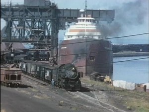 We return to Lorain, Ohio to see B&O steam work the ore dock. From the Pentrex 2 DVD set "B&O Odyssey": http://rfd.video/Baltimore_and_Ohio | Railfan Depot