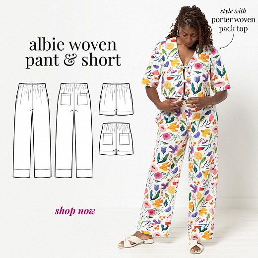 2.2K views | Comfort never looked sew good.  Create your own Albie Woven Pant or Short with our November Bonus PDF Pattern! Simply add-to-cart with another pattern of your choice, then click the green discount code at checkout to claim. Shop Style Arc sewing patterns today. | Style Arc sewing patterns | Facebook