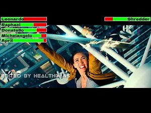 Teenage Mutant Ninja Turtles (2014) Final Battle with healthbars