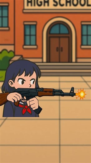 GUNS GUNS GUNS 👧& 🔫 #animation #cartoon #shorts