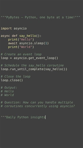 asyncio event loop #python #showcase