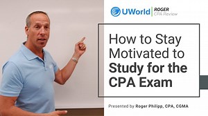 One of the biggest obstacles CPA Exam candidates are facing right now is staying motivated to start or continue their CPA Exam journey. Watch this video from Roger Philipp for some inspiration and tips on how to keep momentum going! Full blog article and video available here: https://accounting.uworld.com/blog/cpa-review/how-to-stay-motivated-to-study-for-the-cpa-exam/ | UWorld Accounting