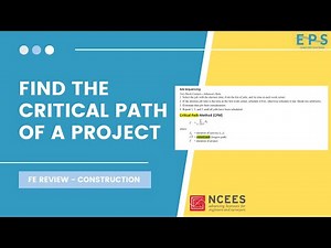 Critical Path of Project | FE CIVIL EXAM CONSTRUCTION