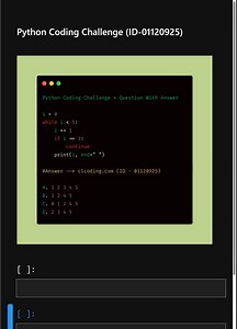 Python Coding Challenge (ID-01120925)#pythonchallenge #pythoncoding #python3 #numpy #programming | Python Coding