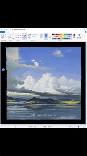 mspainter on Instagram: "Wait for the landscape painting Ms paint with mouse 🖱️"