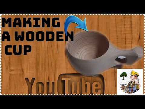 (wood-turning)How to make a wooden cup on a lathe