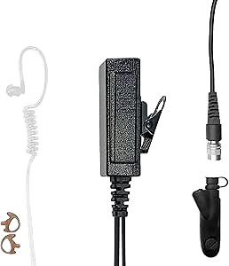 Mic & Earpiece Radio Kit - Quick Disconnect Compatible with Motorola HT750, HT1250, HT1550, MTX850, MTX8250, MTX951 & More