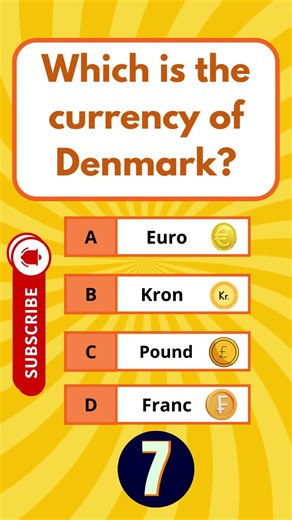 Which is the currency of Denmark ? #usaquiz #funquiz #brainteaser #usafacts
