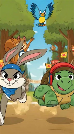 Rabbit vs Turtle Race | Slow and Steady Wins! | #cartainment #animation #2danimation #friendship