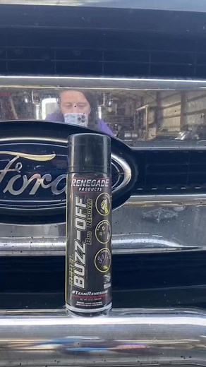Renegade Buzz-Off Bug Remover is a product specifically made to remove bugs/insects and similar contaminants from the surface of your vehicle without damaging the paint. This product is safe to use this on any surface of your vehicle, including the windshield. How do I use Buzz-Off Bug Remover?Make sure the vehicle is in out of direct sunlight and cool to the touch. This product should not be applied onto hot surfaces.Shake the bottle thoroughly.Spray the bug remover from 6 - 7 inches away.Let t