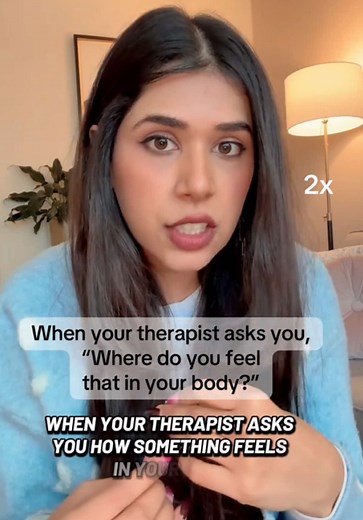When a therapist asks you, “Where do you feel that in your body?” it is not small talk or random curiosity. It is very intentional. Here is what we are actually looking for, from a therapist point of view: We are trying to help you move out of your head and into your nervous system. Because most people already know the story. They can explain it perfectly. They can analyze it to death. But they still feel stuck, that is because insight alone does not heal. Your body stores what your mind tries t