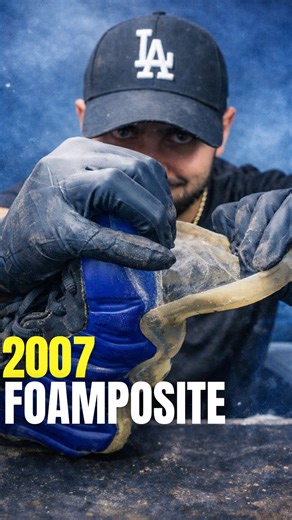 RestoreKicks™️ on Instagram: "Foamposites have always been different. No stitching, no panels, just a molded shell that changed how sneakers were made. Pairs like this are from the early 2000s, and with age comes real risk. Glue dries out, materials stiffen, and one wear can do more damage than people realize. This pair came from a great client of mine @kicksigma who trusted me to bring them back the right way. Always grateful when people value doing things properly. Click the link in my bio to 