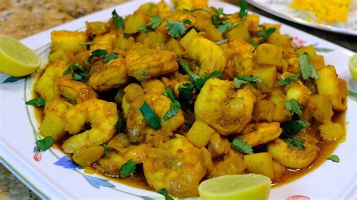 Dopiyazeh meygoo | Persian 2-onion shrimp recipe