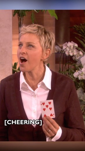 This invisible deck of cards walked so the backflipping frog could run. | Ellen DeGeneres