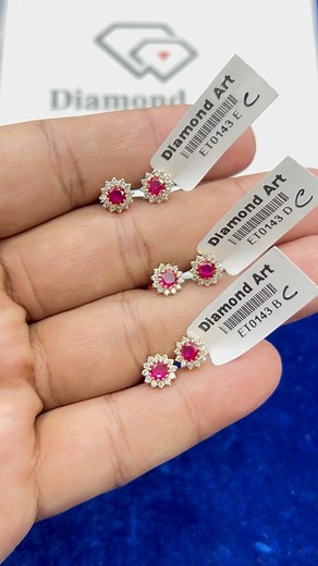 SGL Certified Diamond Ear Tops | Diamond Art ডায়মন্ড আর্ট