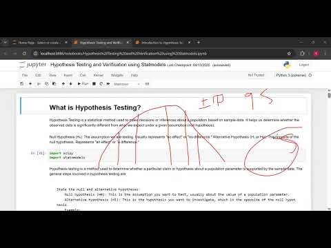 Hypothesis Testing WIth Scipy and StatModels