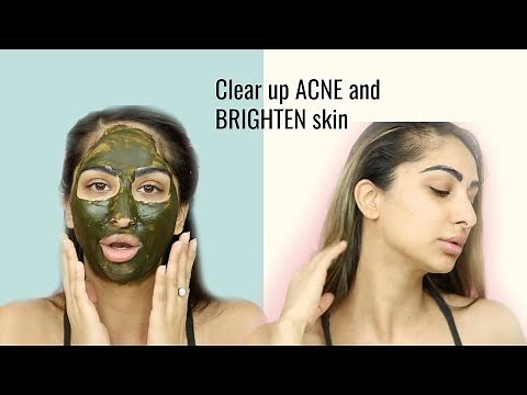 Moringa Leaf Powder Face Mask for Brightening SKIN and clearing up ACNE