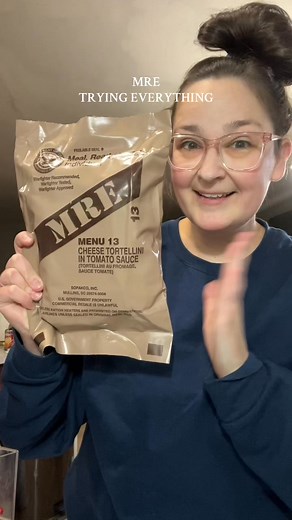 MRE stands for Meal, Ready To Eat. Originally designed for the military to eat while in combat or while out in the field. • CHEESE TORTELLINI IN TOMATO SAUCE MRE • #mre #cheesetortellini #cheesetortellinimre #mrereview #mukbang #eatingmre #food #mukbangeatingshow #mrefood #mealreadytoeat #bunker #militarytiktok #militarylife #militaryfood #army #eating | Sabrina2you 8 | Facebook