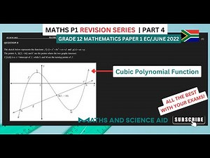 Cubic Polynomial Function, Applications of Calculus | Mathematics Paper 1 EC JUNE 2022 EXAM