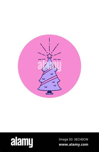 sales flash animation of icon of a christmas tree with star Stock Video Footage - Alamy