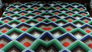 7.6K views | Bedmattress with a square unit from the corner to the corner with crochet كروشيه مفرش سرير مميز | WeTv | Facebook