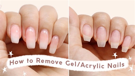 How to remove gel/ acrylic nails at home without breakage