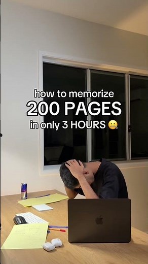 ⚡ Memorizing 200 pages in 3 hours sounds IMPOSSIBLE but it’s just efficient strategy.