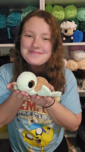 Am I turtley enough for the turtle club!? pattern coming soon by @TurtleyTangled 🥰 . . . #crochet #crochettok #crochetplush #crochetturtle #turtle #iliketurtles