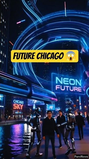 Futuristic Chicago 2126 - Flying Cars, Holograms & Robots Everywhere 🤯