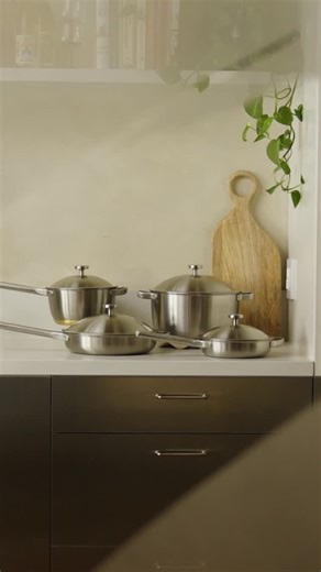 Our Place on Instagram: "We partnered with @kenjilopezalt to brush up our Titanium Pro Cookware with a sleek new look. The same first-ever no coating titanium you love, now in a freshly brushed, matte finish 🪙"