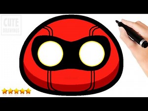 How To Draw Deadpool Face (Easy and Cute)